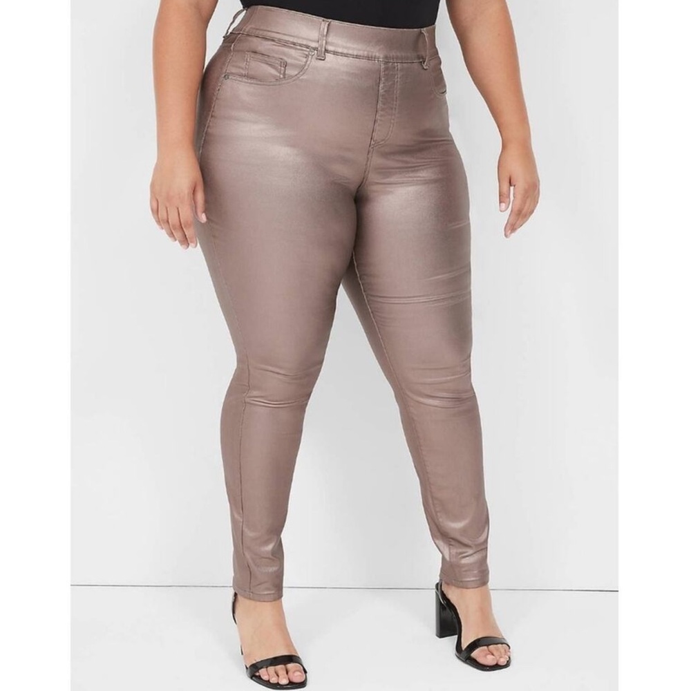 Lane Bryant Jeggings Metallic Gold Size 20